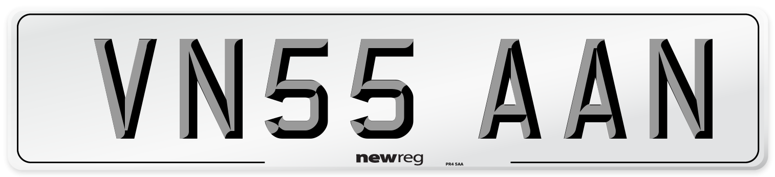 VN55 AAN Number Plate from New Reg